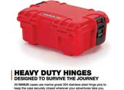 Nanuk 903 waterproof hard case - red, interior: 7.4 x 4.9 x 3.1in