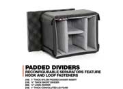 Nanuk 908 waterproof hard case w/padded divider - silver, interior: 9.5 x 7.5 x 7.5in