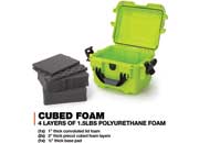 Nanuk 908 waterproof hard case w/foam - lime, interior: 9.5 x 7.5 x 7.5in