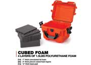 Nanuk 908 waterproof hard case w/foam - orange, interior: 9.5 x 7.5 x 7.5in