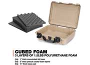 Nanuk 910 waterproof hard case w/foam - tan, interior: 13.2 x 9.2 x 4.1in