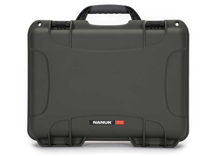 Nanuk 910 waterproof hard case - olive, interior: 13.2 x 9.2 x 4.1in Main Image