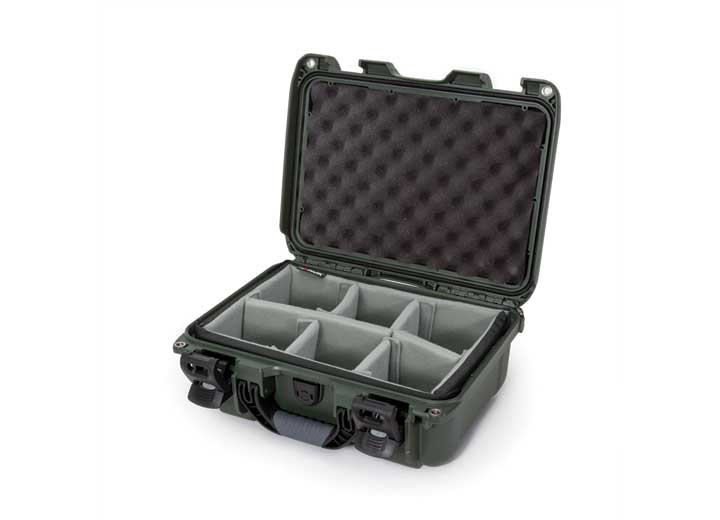 Nanuk 915 waterproof hard case w/padded divider - olive, interior: 13.8 x 9.3 x 6.2in Main Image