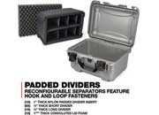 Nanuk 918 waterproof hard case w/padded divider - silver, interior: 14.9 x 9.8 x 8.6in