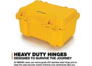 Nanuk 918 waterproof hard case - yellow, interior: 14.9 x 9.8 x 8.6in