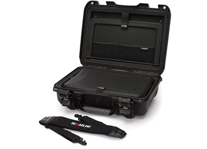 Nanuk 923 waterproof hard case w/laptop kit, w/strap - black, interior: 16.7 x 11.3 x 5.4in Main Image