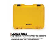 Nanuk 925 waterproof hard case w/padded divider - yellow, interior: 17 x 11.8 x 6.4in