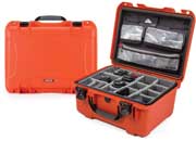 Nanuk 933 waterproof hard case w/lid org./divider - orange, interior: 18 x 13 x 9.5in