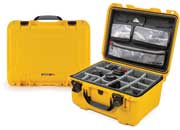 Nanuk 933 waterproof hard case w/lid org./divider - yellow, interior: 18 x 13 x 9.5in