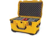 Nanuk 938 waterproof hard case w/padded divider - yellow, interior: 21.5 x 12.5 x 11.6in