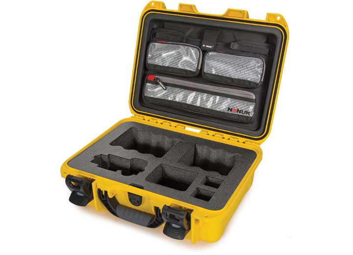 Nanuk 920 waterproof hard case w/lid org./sony a7 - yellow, interior: 15 x 10.5 x 6.2in