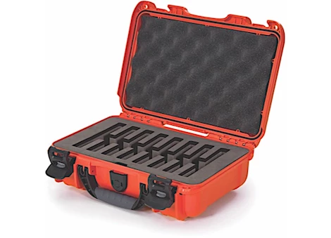 Nanuk 909 waterproof hard case w/foam insert for 8 knives - orange, interior: 11.4 x 7 x 3.7in Main Image