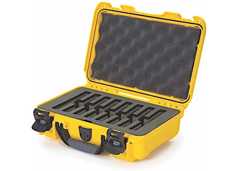 Nanuk 909 waterproof hard case w/foam insert for 8 knives - yellow, interior: 11.4 x 7 x 3.7in Main Image