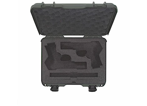 Nanuk 910 waterproof hard case w/classic gun - olive, interior: 13.2 x 9.2 x 4.1in Main Image
