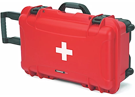 Nanuk 935 waterproof hard case 935 w/first aid logo - red, interior: 20.5 x 11.3 x 7.5in Main Image