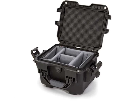 Nanuk 908 waterproof hard case w/padded divider - black, interior: 9.5 x 7.5 x 7.5in Main Image