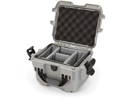 Nanuk 908 waterproof hard case w/padded divider - silver, interior: 9.5 x 7.5 x 7.5in Main Image