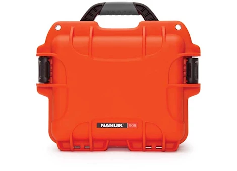 Nanuk 908 waterproof hard case - orange, interior: 9.5 x 7.5 x 7.5in Main Image
