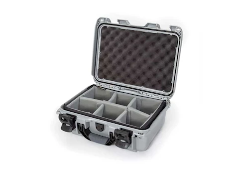 Nanuk 915 waterproof hard case w/padded divider - silver, interior: 13.8 x 9.3 x 6.2in Main Image