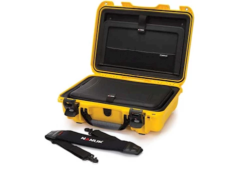 Nanuk 923 waterproof hard case w/laptop kit, w/strap - yellow, interior: 16.7 x 11.3 x 5.4in Main Image