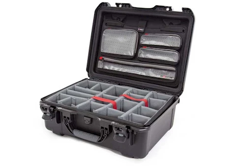 NANUK 940 CASE W/LID ORG.-W/DIVIDER-BLACK, INTERIOR: 20 X 14 X 8IN