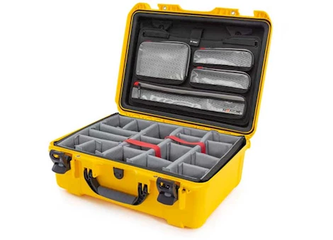 NANUK 940 CASE W/LID ORG.-W/DIVIDER-YELLOW, INTERIOR: 20 X 14 X 8IN