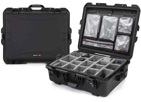 Nanuk 945 waterproof hard case w/lid org./divider - black, interior: 22 x 17 x 8.2in Main Image