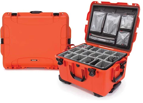 Nanuk 960 waterproof hard case w/lid org. - w/divider - orange, interior: 22 x 17 x 12.9in Main Image
