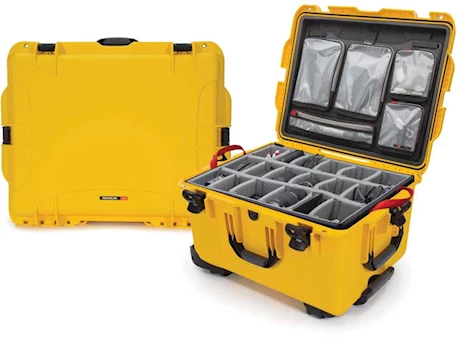 Nanuk 960 waterproof hard case w/lid org. - w/divider - yellow, interior: 22 x 17 x 12.9in Main Image