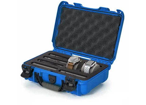 NANUK CASE W/FOAM INSERT FOR 2 WATCHES AND 5 KNIVES-BLUE, INTERIOR: 11.4 X 7 X 3.7IN