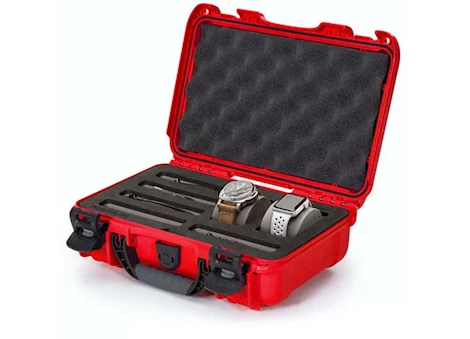 NANUK CASE W/FOAM INSERT FOR 2 WATCHES AND 5 KNIVES-RED, INTERIOR: 11.4 X 7 X 3.7IN