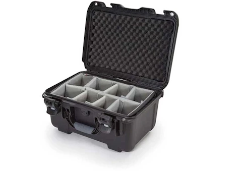 NANUK 918 WATERPROOF HARD CASE W/PADDED DIVIDER-BLACK, INTERIOR: 14.9 X 9.8 X 8.6IN