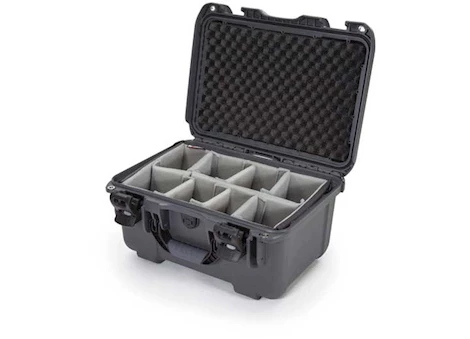 NANUK 918 WATERPROOF HARD CASE W/PADDED DIVIDER-GRAPHITE, INTERIOR: 14.9 X 9.8 X 8.6IN