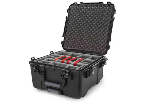 NANUK968 CASE W/PADDED DIVIDER-BLACK, INTERIOR: 21.5 X 21.5 X 11.8IN