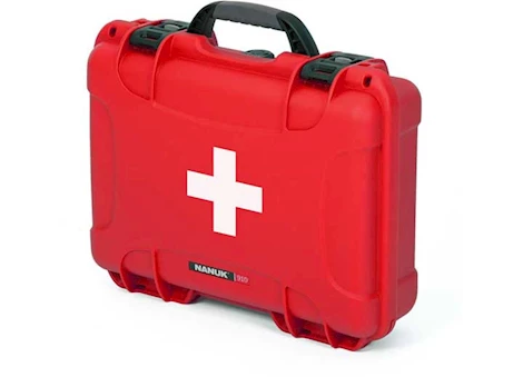 NANUK 910 WATERPROOF HARD CASE 910 W/FIRST AID LOGO-RED, INTERIOR: 13.2 X 9.2 X 4.1IN