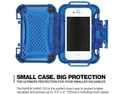 Nanuk 310 hard case nanuknano - blue, interior: 5.2 x 3 x 1.1in