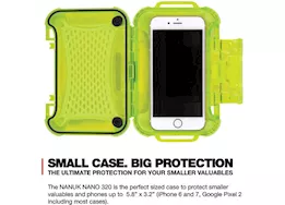 Nanuk 320 hard case nanuk nano - lime, interior: 5.9 x 3.3 x 1.5in