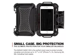 Nanuk 330 hard case nanuk nano - black, interior: 6.7 x 3.8 x 1.9in
