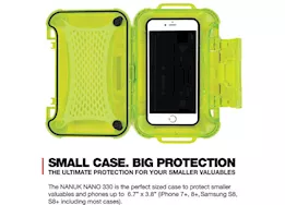 Nanuk 330 hard case nanuk nano - lime, interior: 6.7 x 3.8 x 1.9in