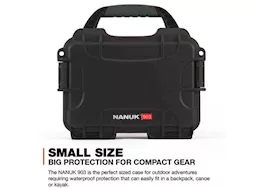 Nanuk 903 waterproof hard case w/foam - black, interior: 7.4 x 4.9 x 3.1in