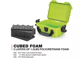 Nanuk 903 waterproof hard case w/foam - lime, interior: 7.4 x 4.9 x 3.1in
