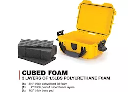 Nanuk 903 waterproof hard case w/foam - yellow, interior: 7.4 x 4.9 x 3.1in