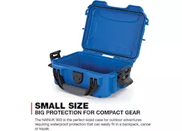 Nanuk 903 waterproof hard case - blue, interior: 7.4 x 4.9 x 3.1in