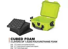 Nanuk 904 waterproof hard case w/foam - lime, interior: 8.4 x 6 x 3.7in