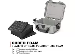 Nanuk 904 waterproof hard case w/foam - silver, interior: 8.4 x 6 x 3.7in
