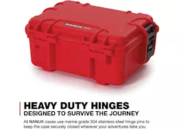 Nanuk 904 waterproof hard case - red, interior: 8.4 x 6 x 3.7in