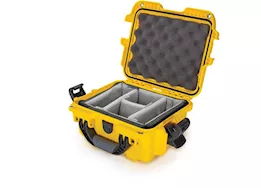 Nanuk 905 waterproof hard case w/padded divider - yellow, interior: 9.4 x 7.4 x 5.5in