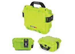 Nanuk 905 waterproof hard case w/padded divider - lime, interior: 9.4 x 7.4 x 5.5in
