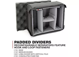 Nanuk 905 waterproof hard case w/padded divider - black, interior: 9.4 x 7.4 x 5.5in
