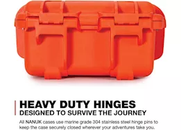 Nanuk 905 waterproof hard case - orange, interior: 9.4 x 7.4 x 5.5in